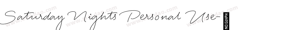 Saturday Nights Personal Use字体转换
